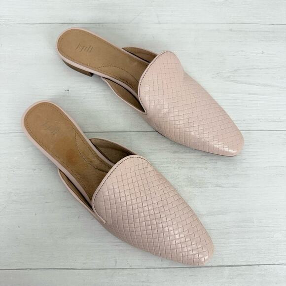 NEW J. Jill Leather Slip On Mules Flats Size 10 Pointed Toes Blush Pink Preppy - Picture 10 of 11